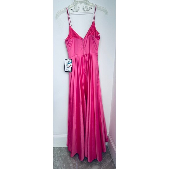 Elegant Barbie Pink Evening Gown - Picture 7 of 11